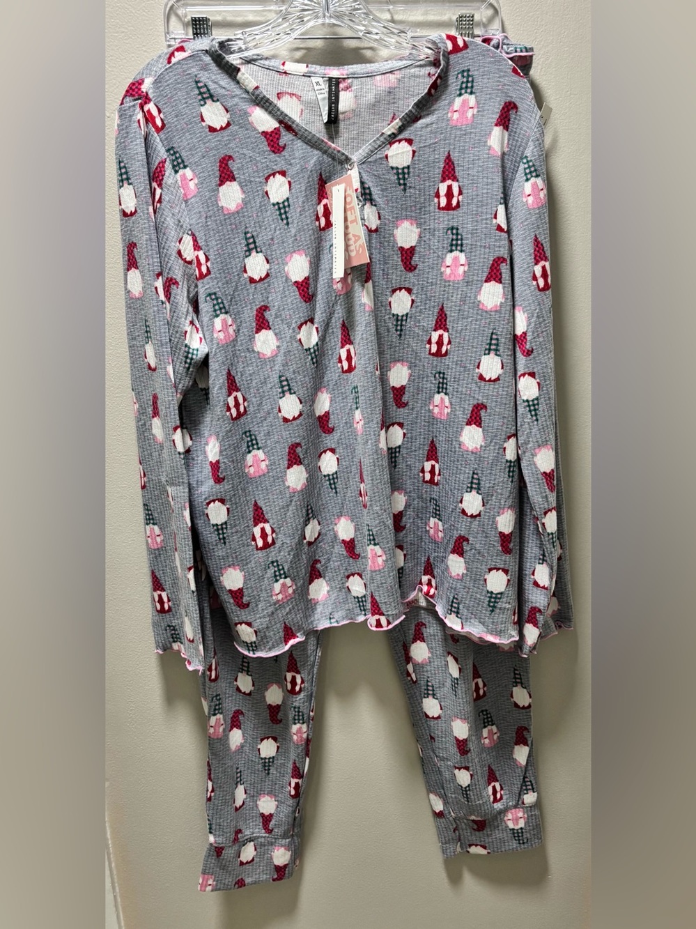 Woman’s PJ 2 Piece Set Jaclyn Crew Neck Long Sleeve New W/Tags